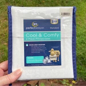 Serta Cool & Comfy Pillowcases - Standard Size White Pillowcases NIB NWOT